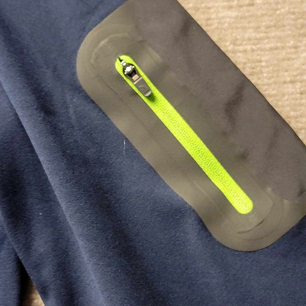 The North Face Jacket Mens Large Blue Green Full Zip Athletics Mock Neck